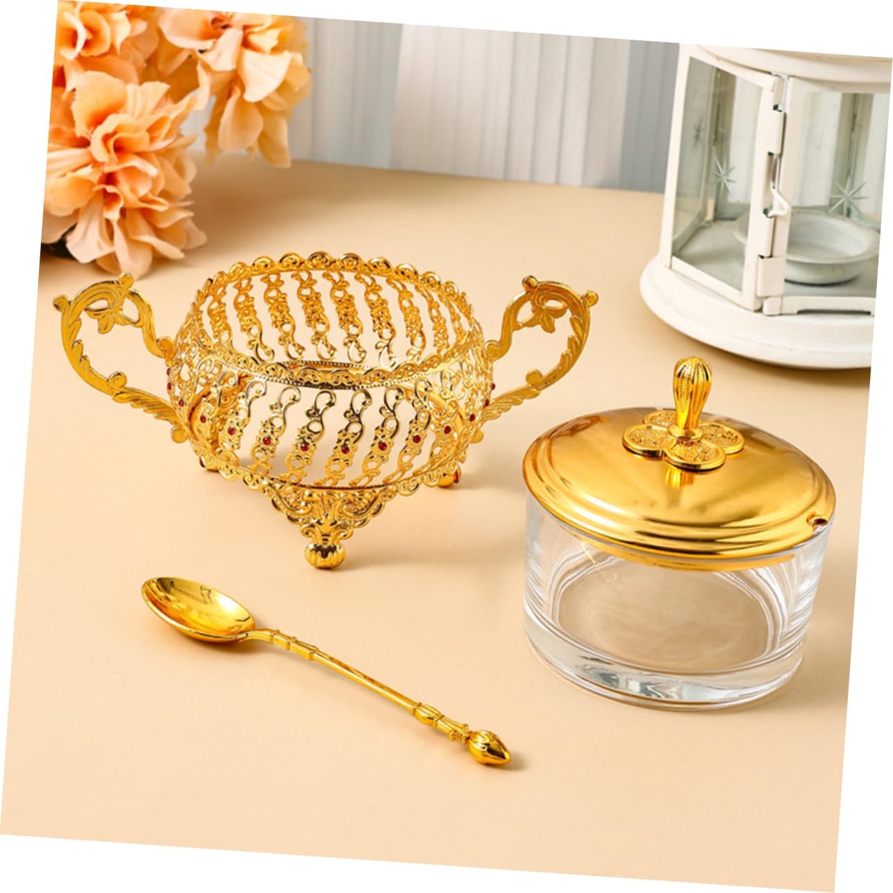 Zuckerdose mit Deckel und Löff – Kitchen Gadgets Gold Bewertung und Preis